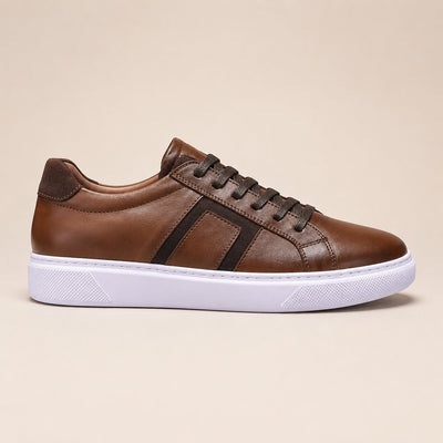 Sneaker SAYRO Cognac en cuir véritable, vue de profil