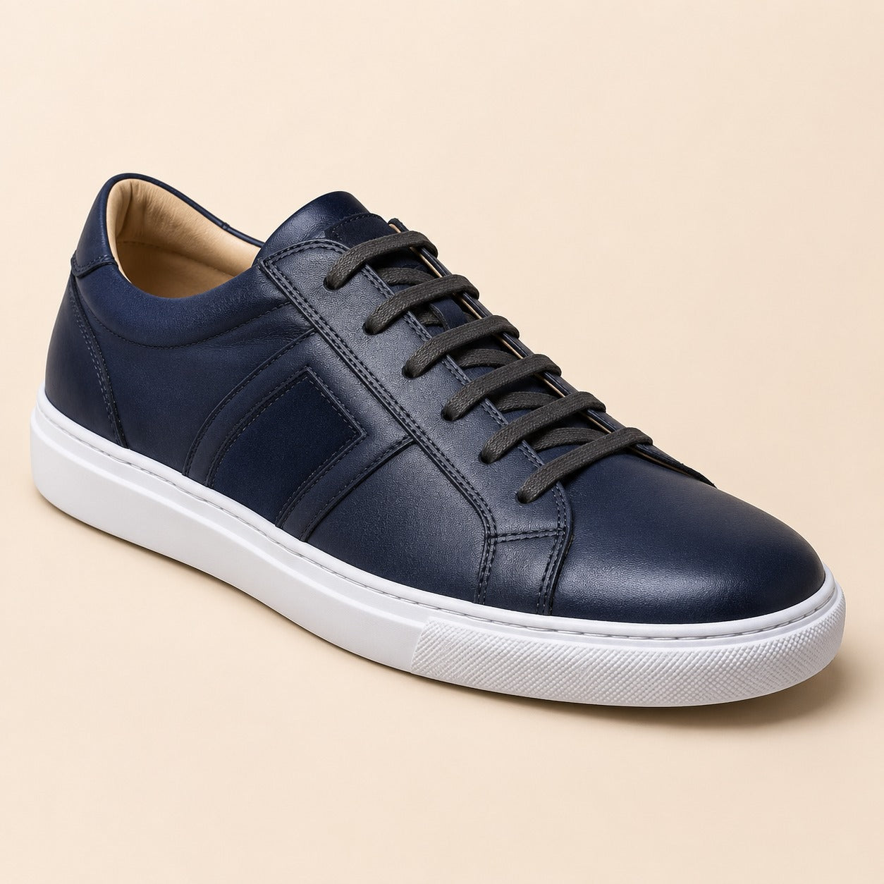Sneaker SAYRO Marine en cuir véritable, vue trois quarts
