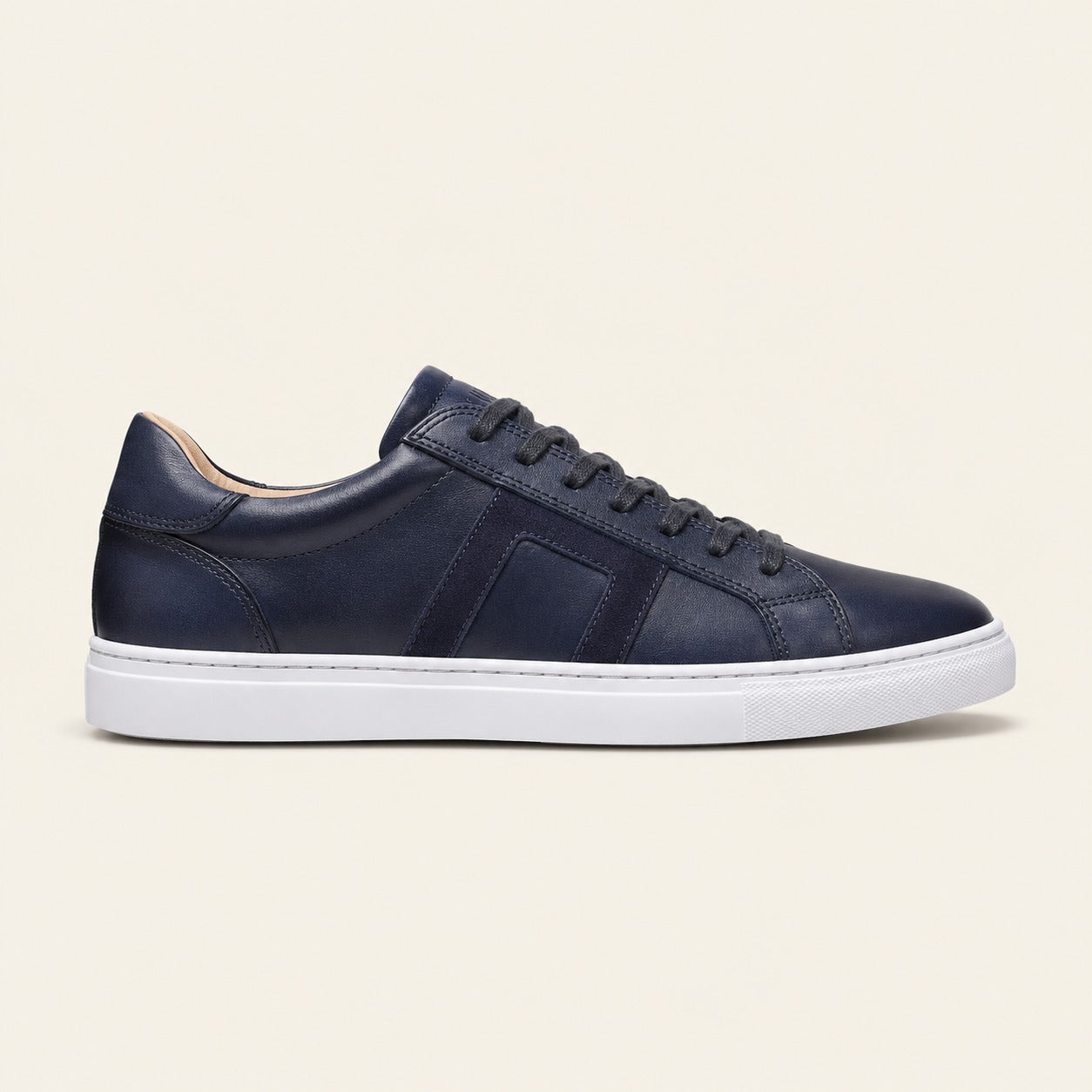 Sneaker SAYRO Marine en cuir véritable, vue de profil